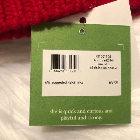 Kate Spade Pom Pom Beanie NWT - Picture 7 of 9